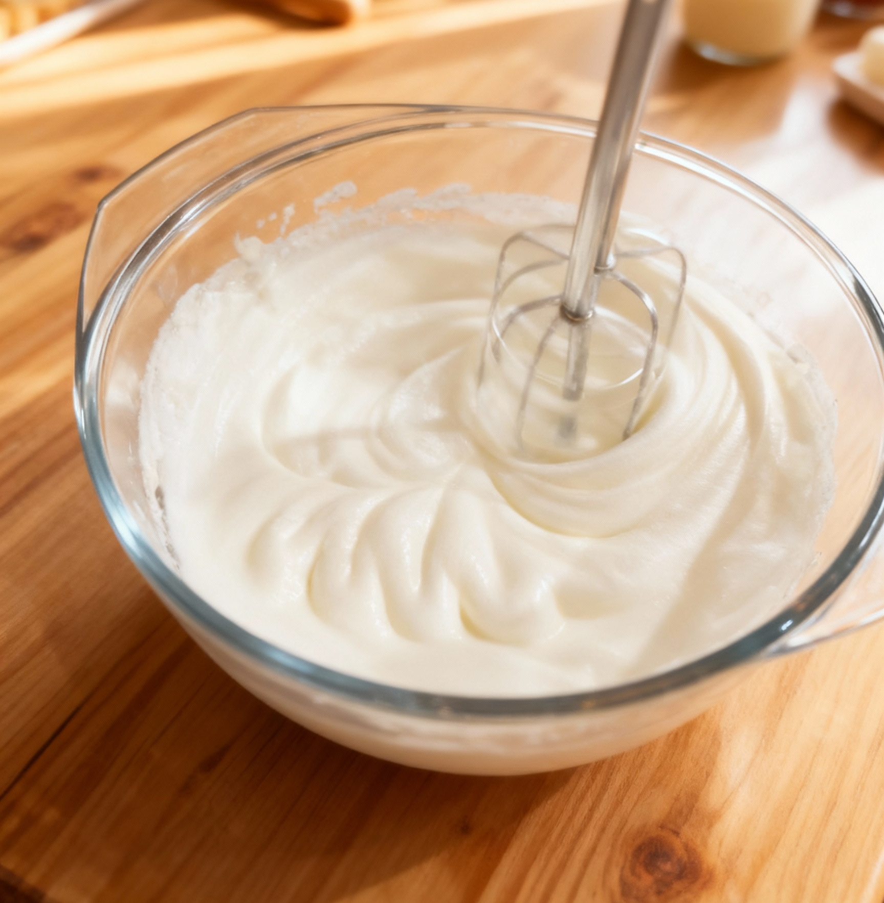 Soft swirl in meringue